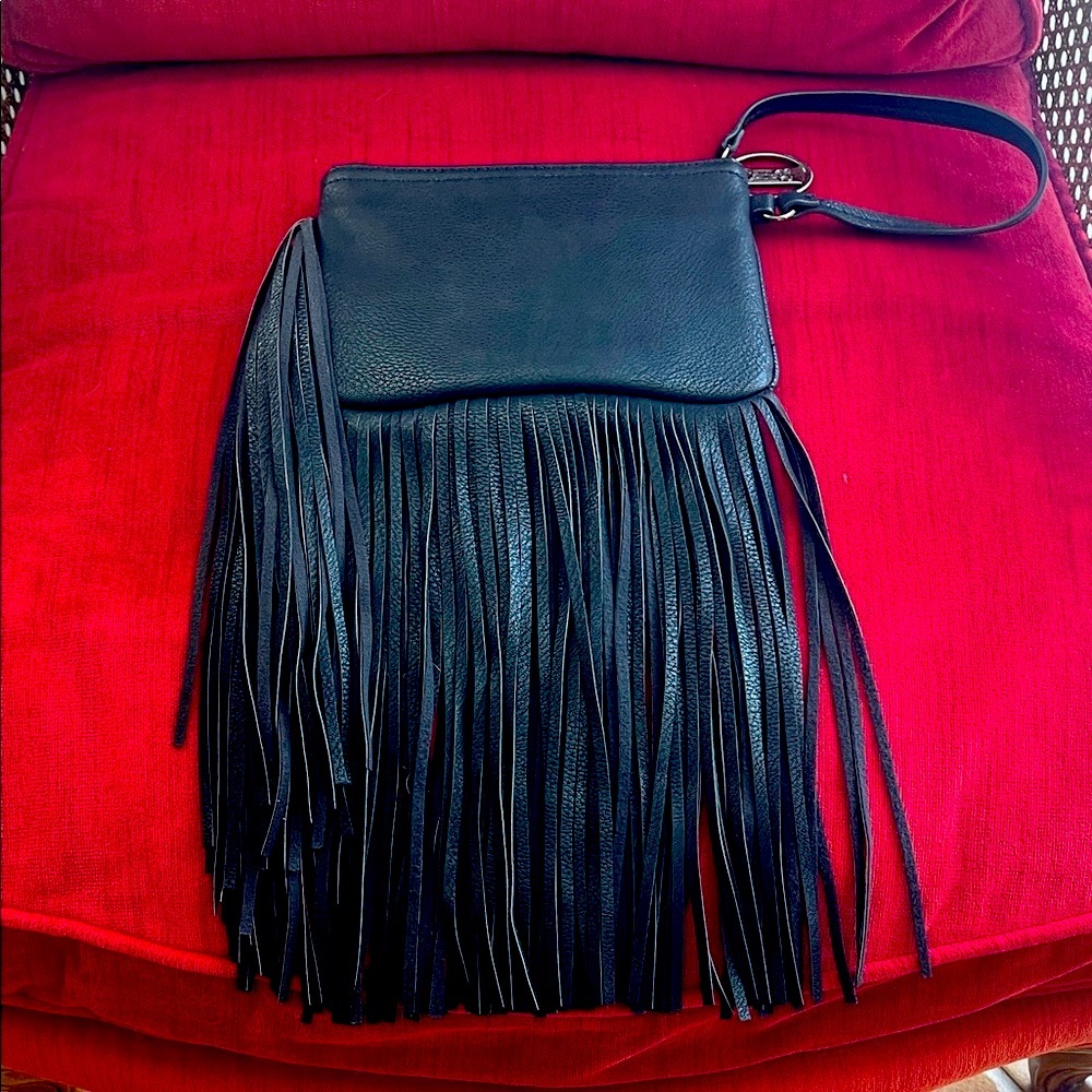 Carlos by Carlos Santana Black Fringe Wristlet
